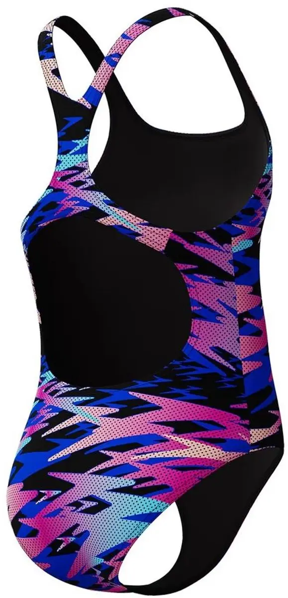 Speedo Hyperboom Medalist Meisjes Sportbadpak 164 - Zwart/Roze
