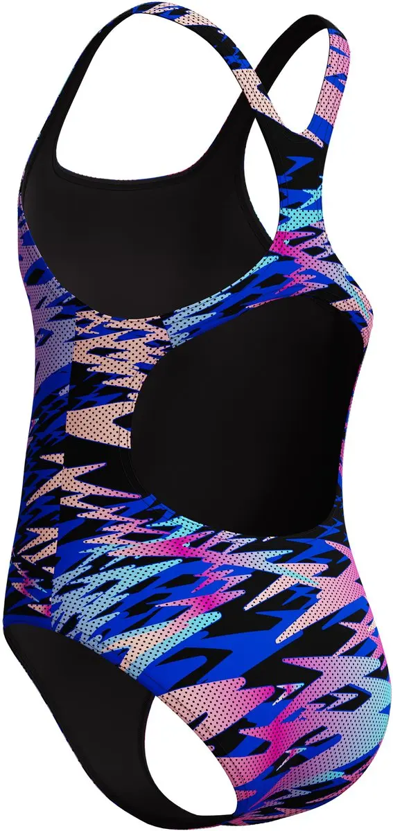 Speedo Hyperboom Medalist Meisjes Sportbadpak 164 - Zwart/Roze