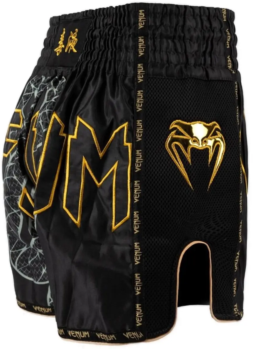 Venum Serpenti Muay Thai Shorts S - Zwart/Zilver/Goud