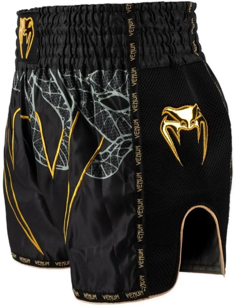 Venum Serpenti Muay Thai Shorts S - Zwart/Zilver/Goud