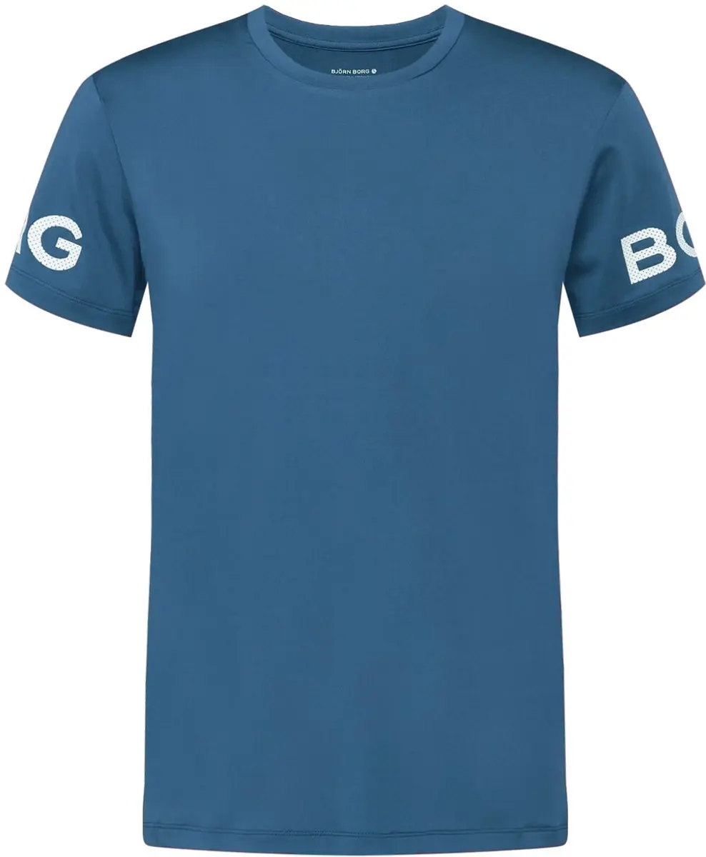 Björn Borg Sportshirt - S - Zwart/Blauw/Rood