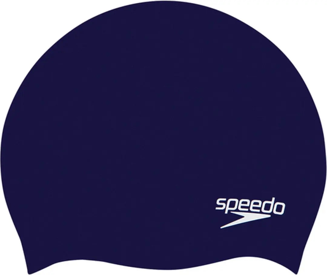 Speedo Plain Moulded Silicone Junior Badmuts - Marine - afbeelding 6 van 6