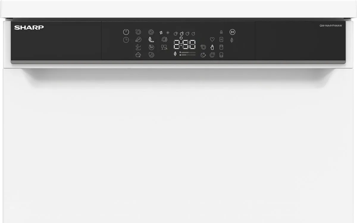 Sharp QWNA4YF44AWEU Vrijstaande Vaatwasser 14 Couverts - Wit
