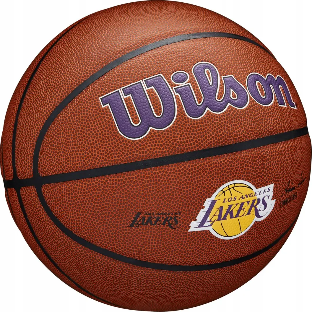 Wilson NBA Los Angeles Lakers Basketbal Maat 5 - Paars - afbeelding 6 van 6