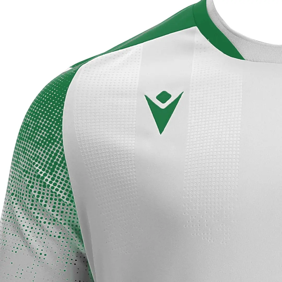 Macron Alioth Heren Shirt Korte Mouw - M - Groen/Wit