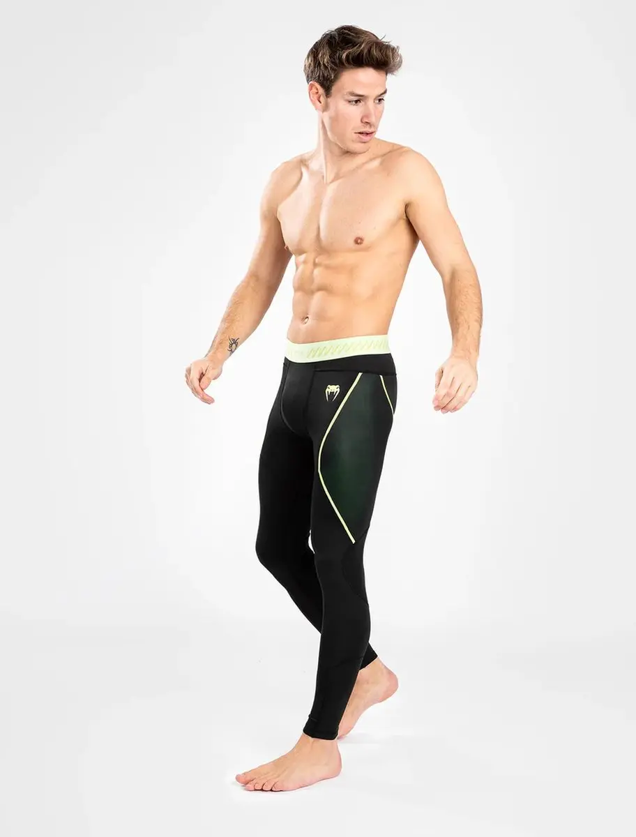 Venum Fusion 2.0 Compressiebroek L - Zwart/Geel - afbeelding 2 van 3