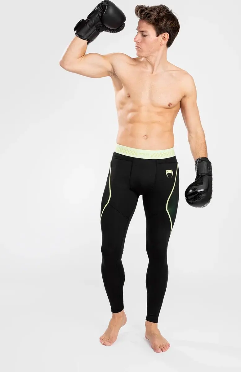 Venum Fusion 2.0 Compressiebroek L - Zwart/Geel - afbeelding 3 van 3