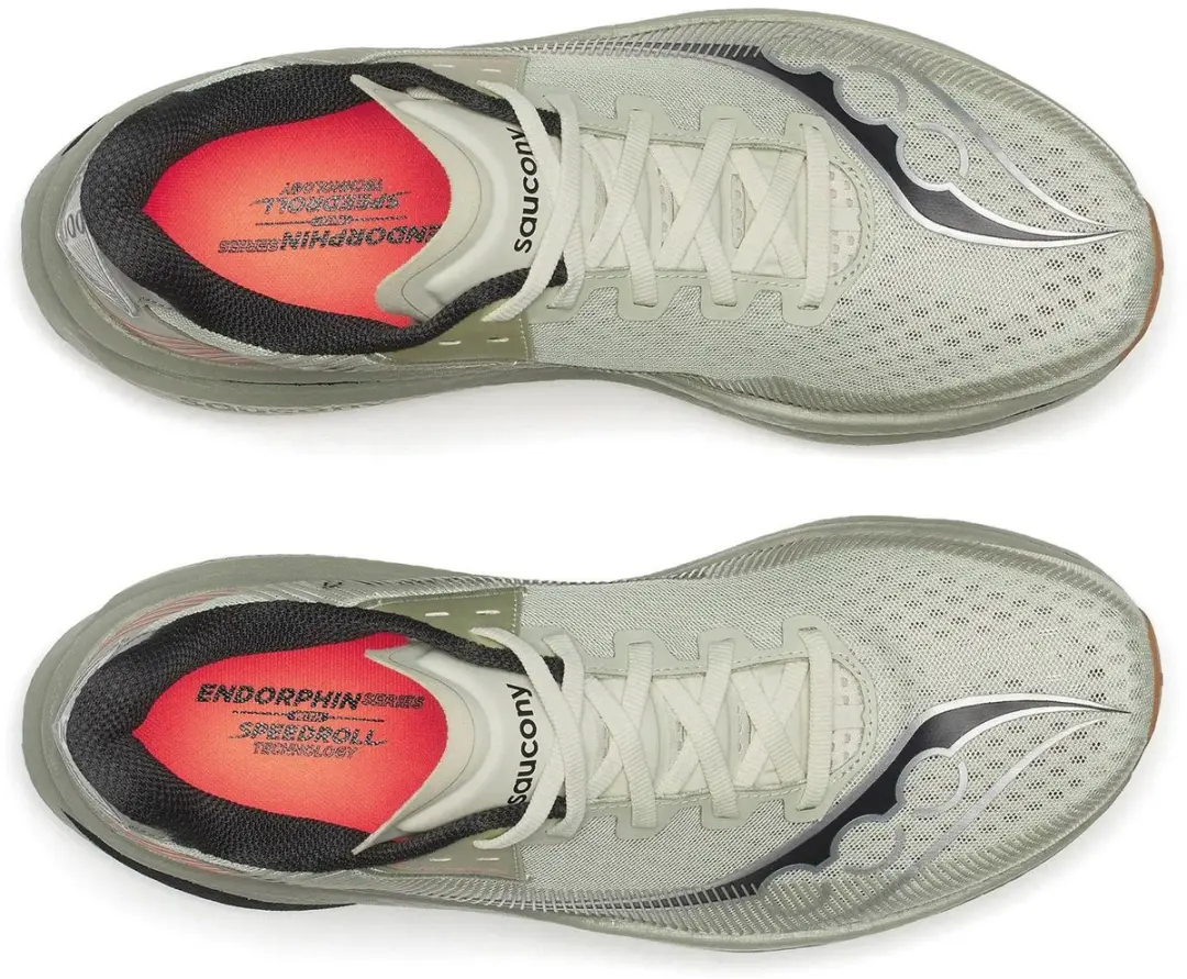 Saucony Endorphin Azura Heren Hardloopschoenen 43 - Grijs/Olijfgroen/Zwart