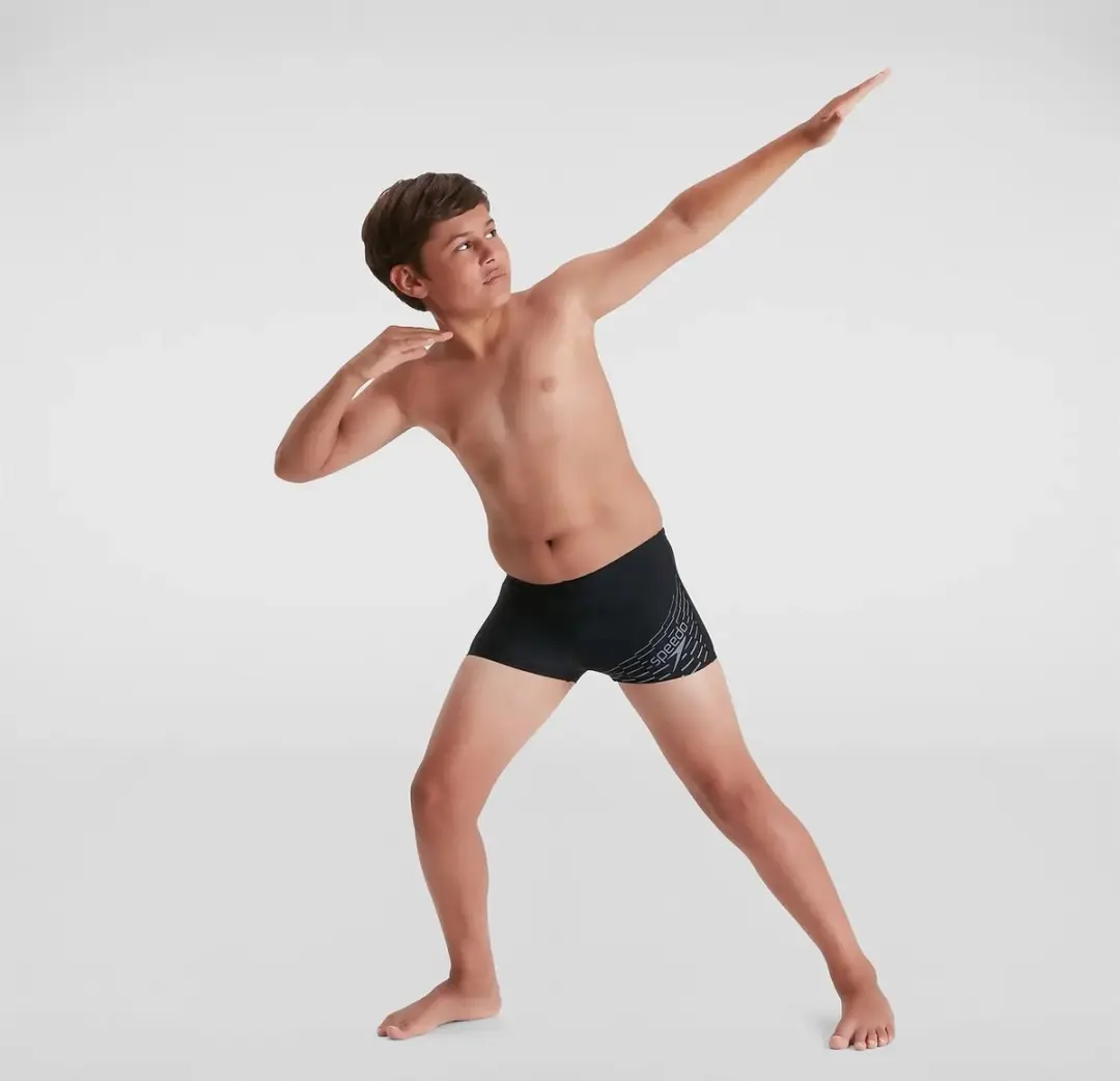 Speedo Medley Logo Aquashort Jongens Sportzwembroek - 164 Zwart/Grijs - afbeelding 6 van 6
