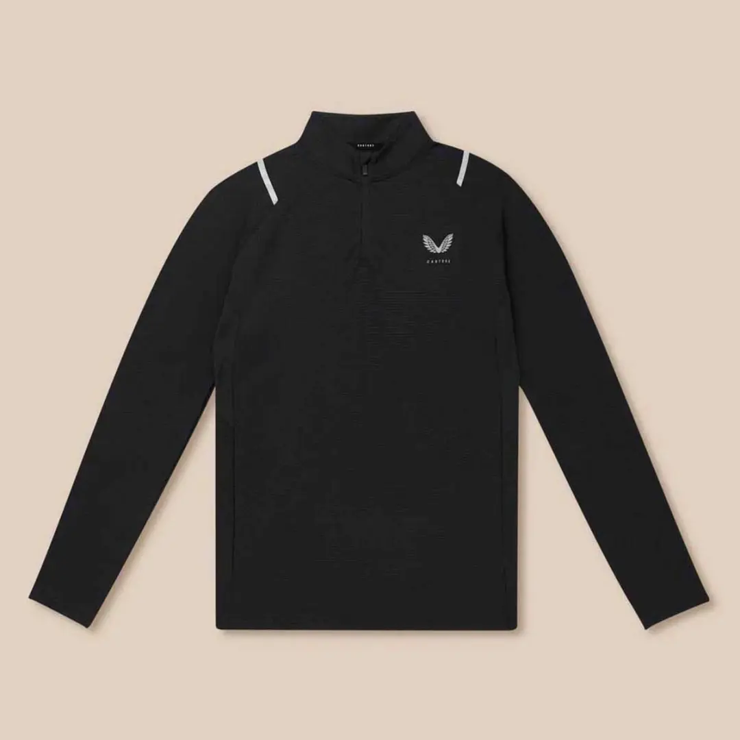 Castore Apex Sweatshirt - Halve Rits - L - Zwart