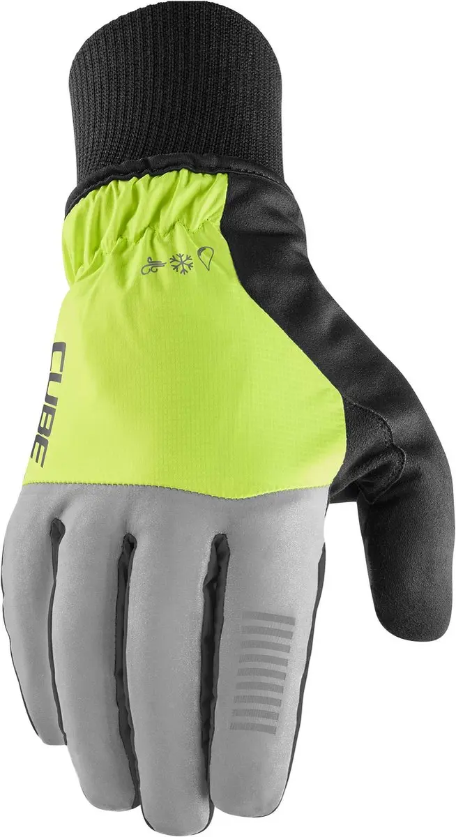 Cube Gloves Winter Long Finger X NF Grijs/Geel