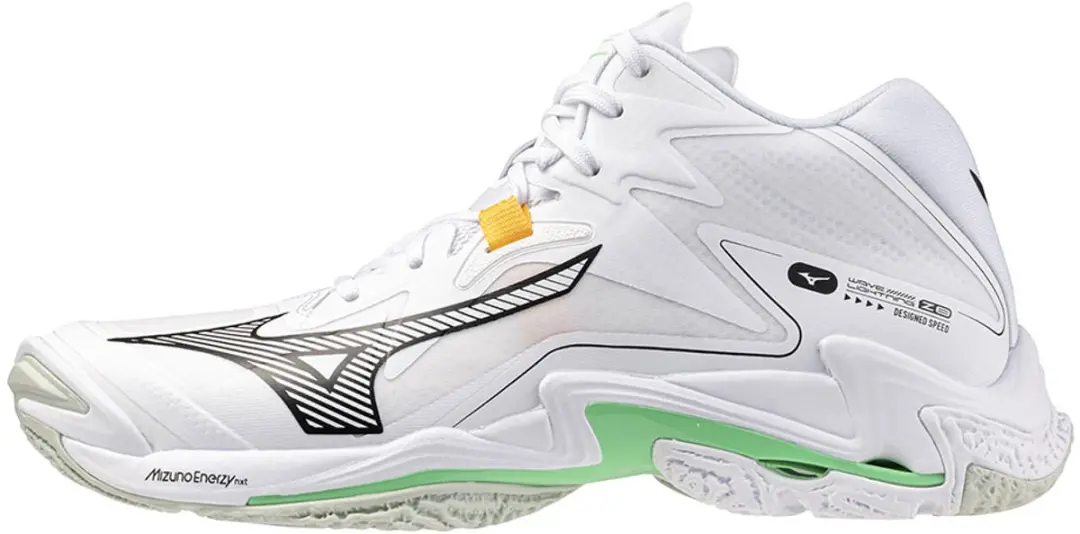 Mizuno Wave Lightning Z8 Mid Sportschoenen - 46.5 - Wit/Zwart/Green - afbeelding 6 van 6