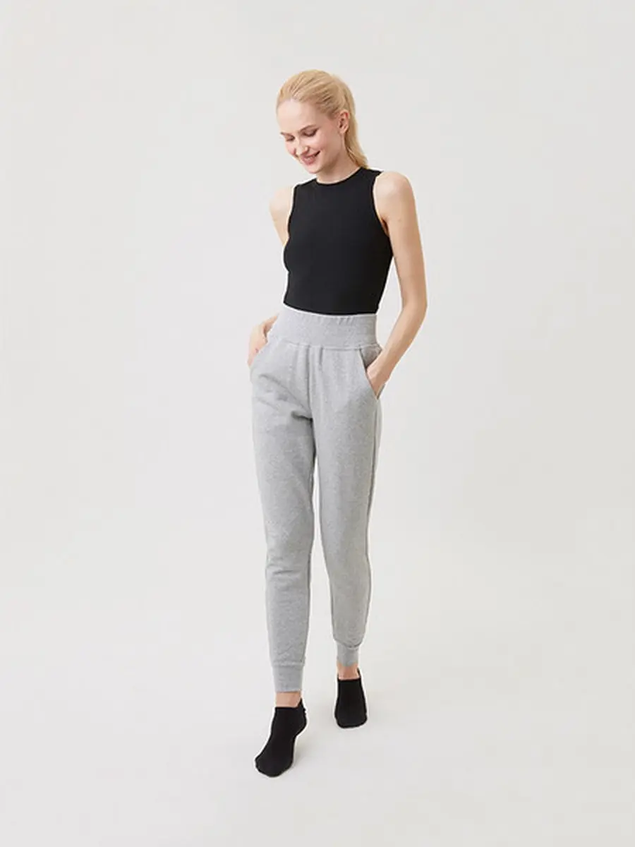 Björn Borg Stockholm High Waist Pant Sportbroek - XL - Grijs