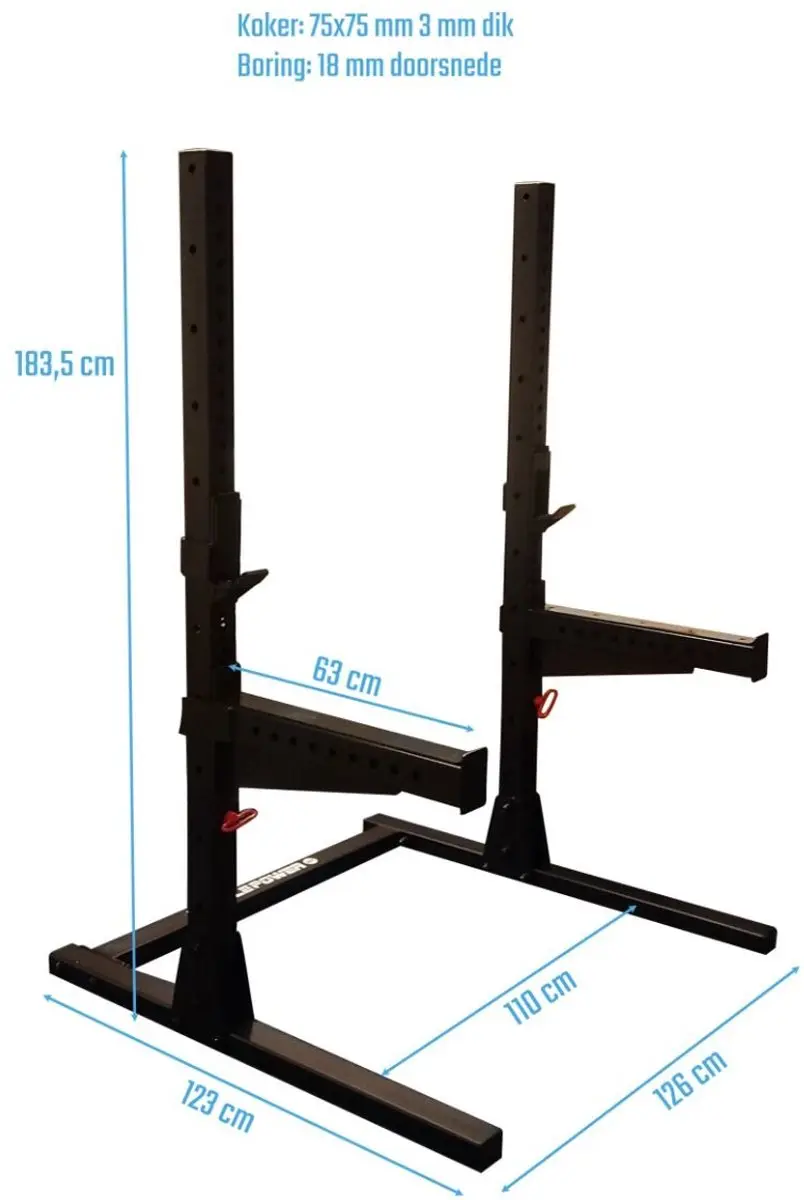 Muscle Power MP2753 Squat Stand - Zwart