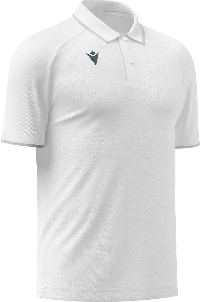 Macron Glory Aulos Polo Heren XL - Wit/Zilver