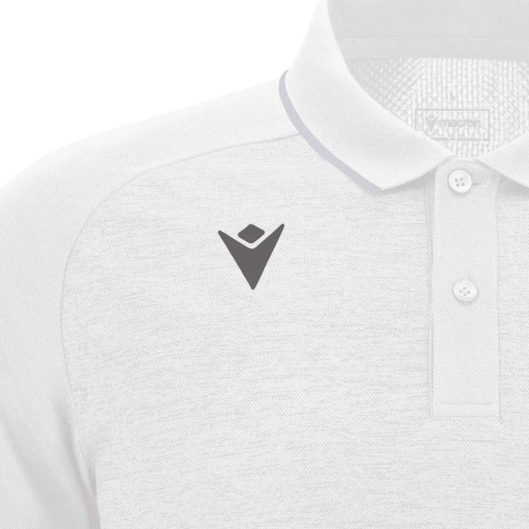 Macron Glory Aulos Polo Heren XL - Wit/Zilver