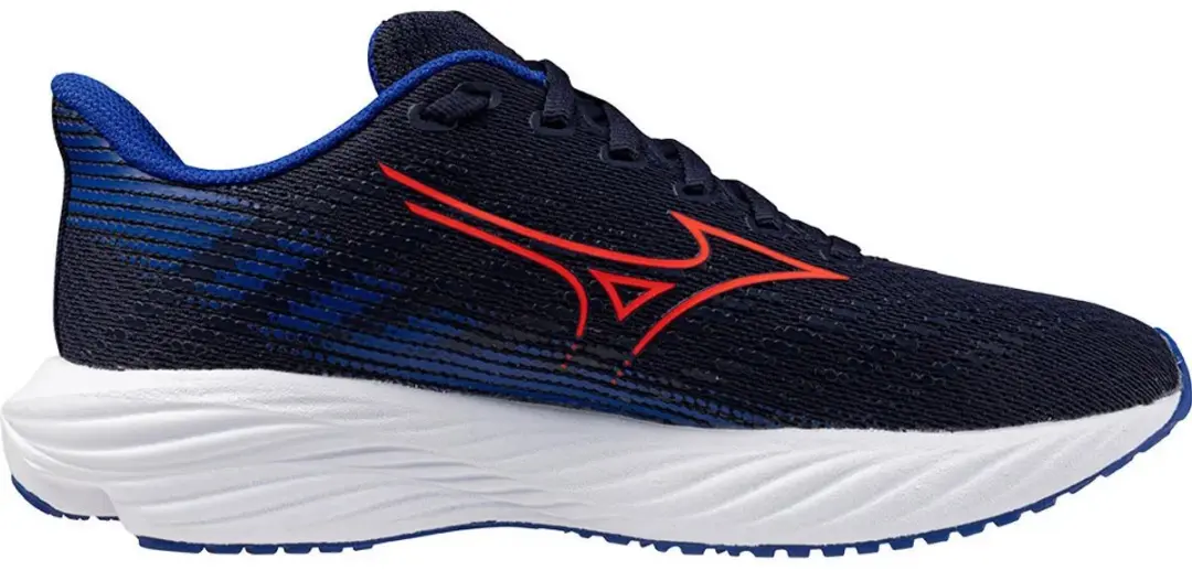 Mizuno Enerzy Rider Junior Hardloopschoenen 35 - Zwart/Blauw/Rood