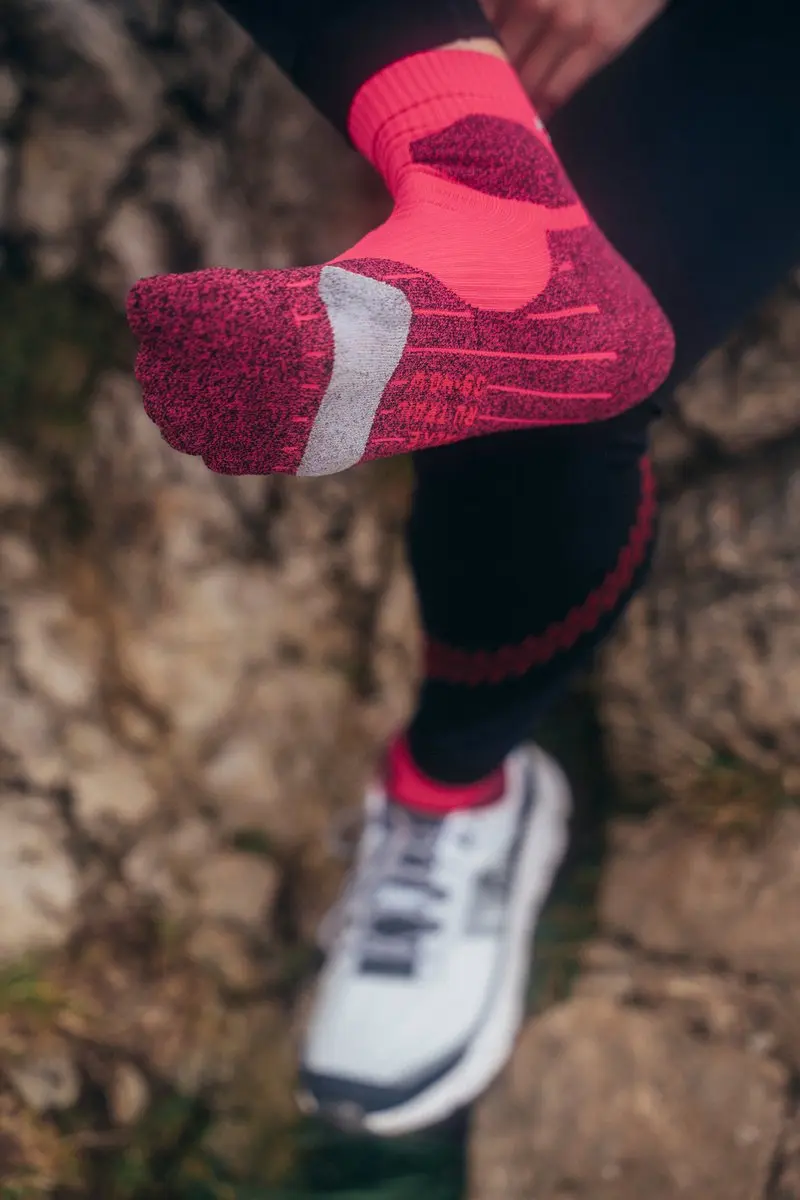 Falke RU Trail Grip Hardloopsokken Dames - Rood - Maat 41-42
