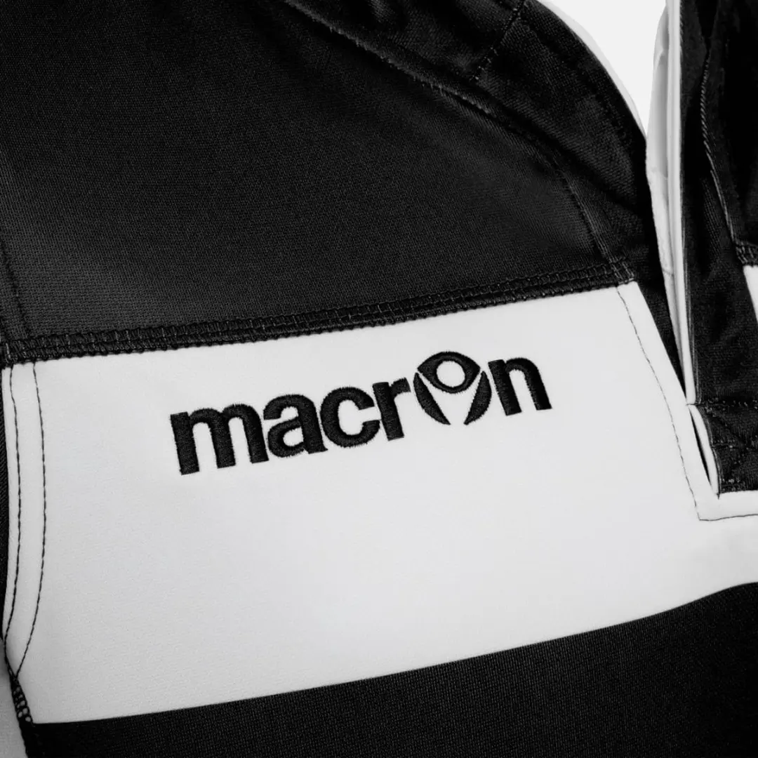 Macron Idmon Rugby Shirt XL - Zwart/Wit