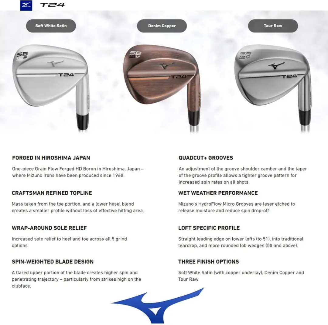 Mizuno T24 Copper Wedge 2024 - Rechtshandig 52°