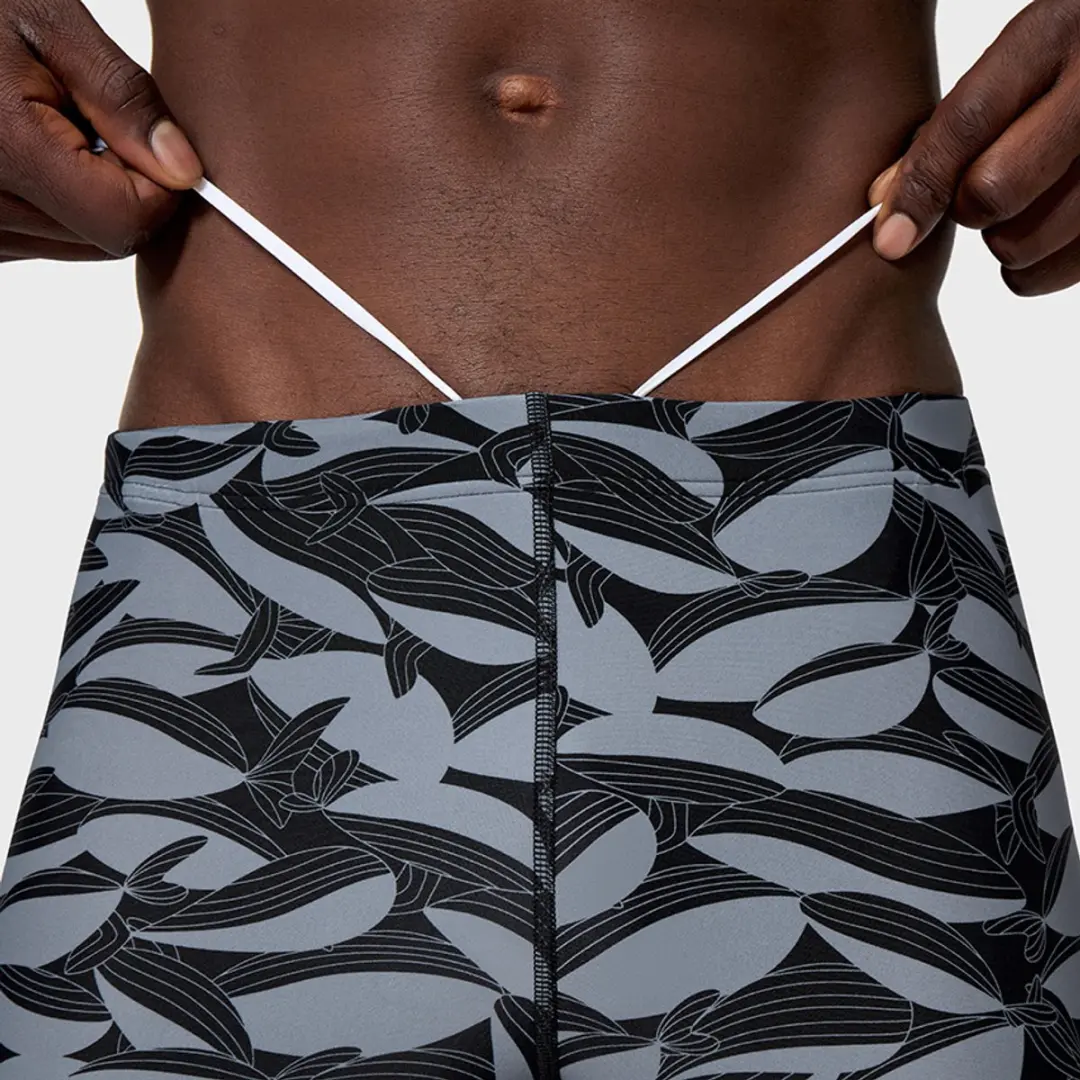 Speedo Heren Beachstar Square Leg Aquashort - M - Zwart/Grijs