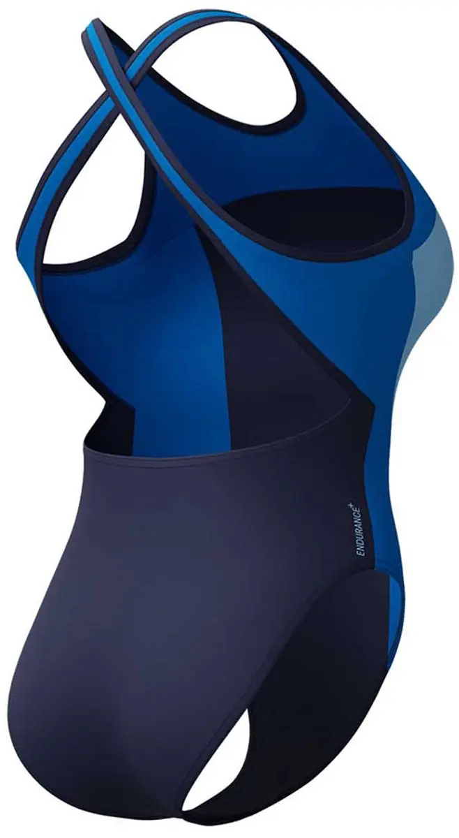 Speedo High Neck Splice Cross Back Zwemkleding 32 - Blauw