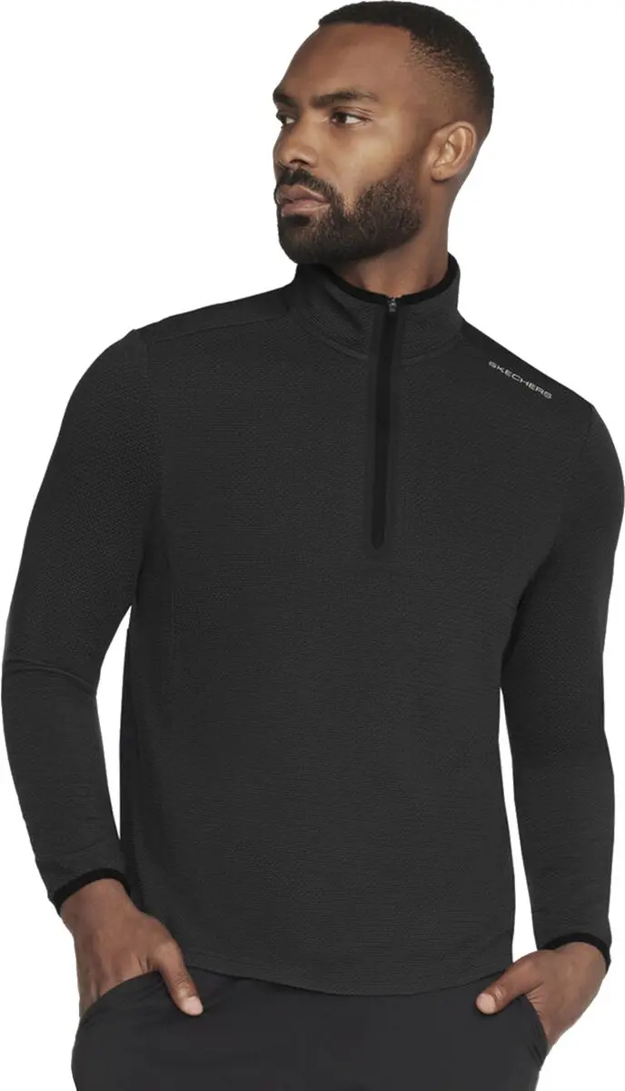 Skechers Skech-Knits Burst 1/4 Zip LT130-BLK Sweatshirt