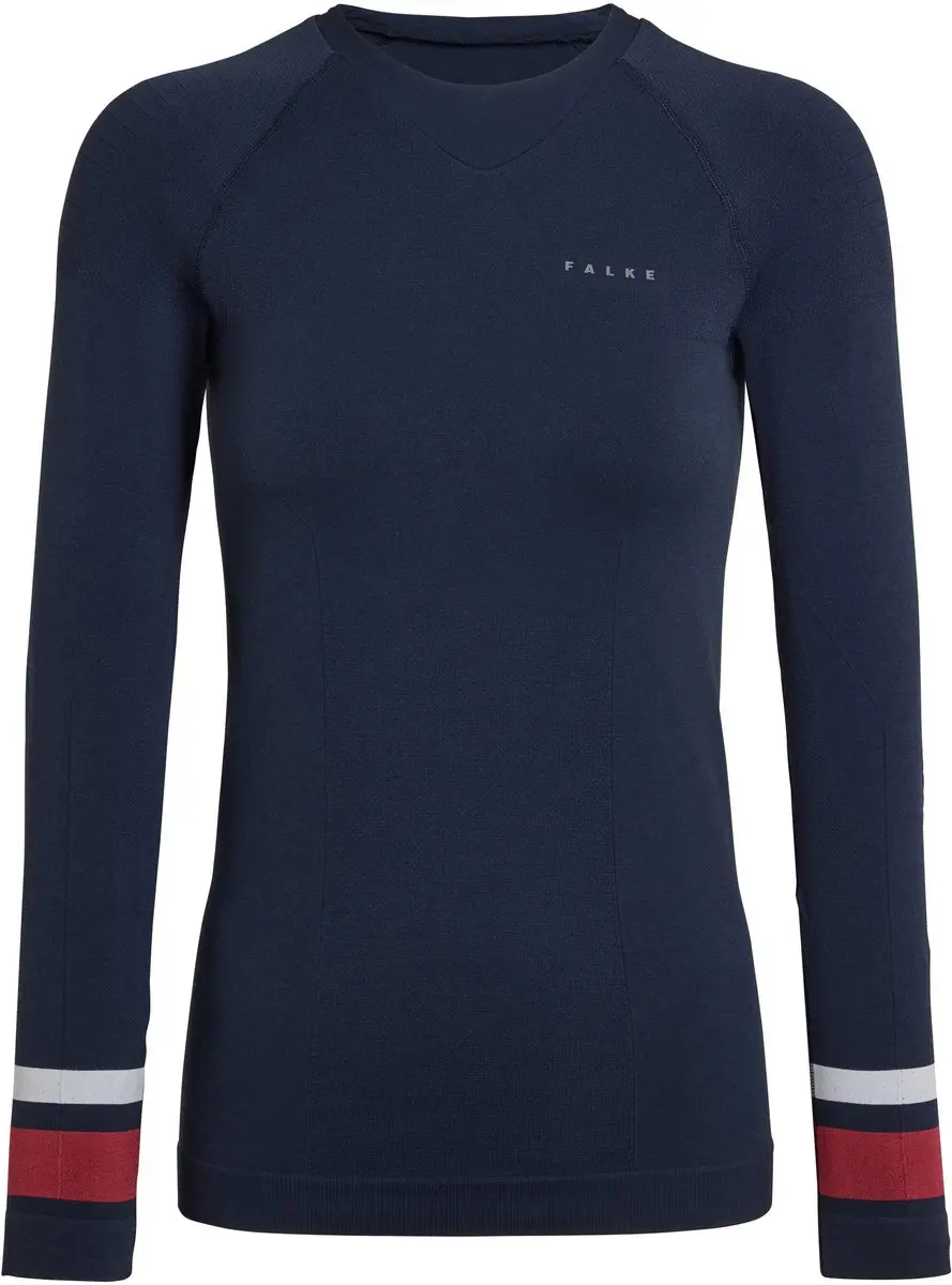 Falke Damen Maximum Warm Longsleeve Shirt - XL - Blauw 6116