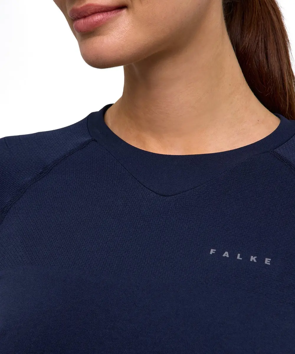 Falke Damen Maximum Warm Longsleeve Shirt - XL - Blauw 6116
