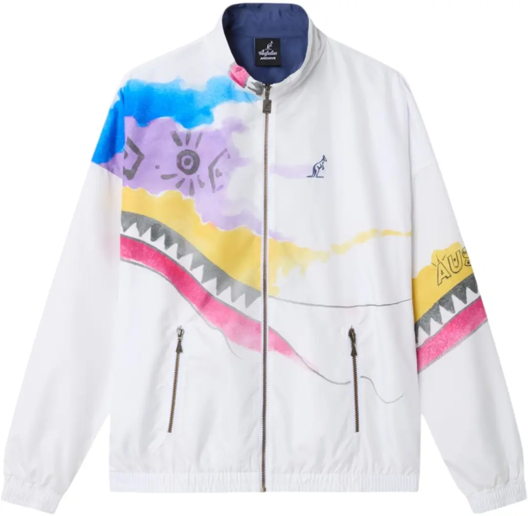 Australian Trainingsjas Giacca Print Smash Wit - XXL