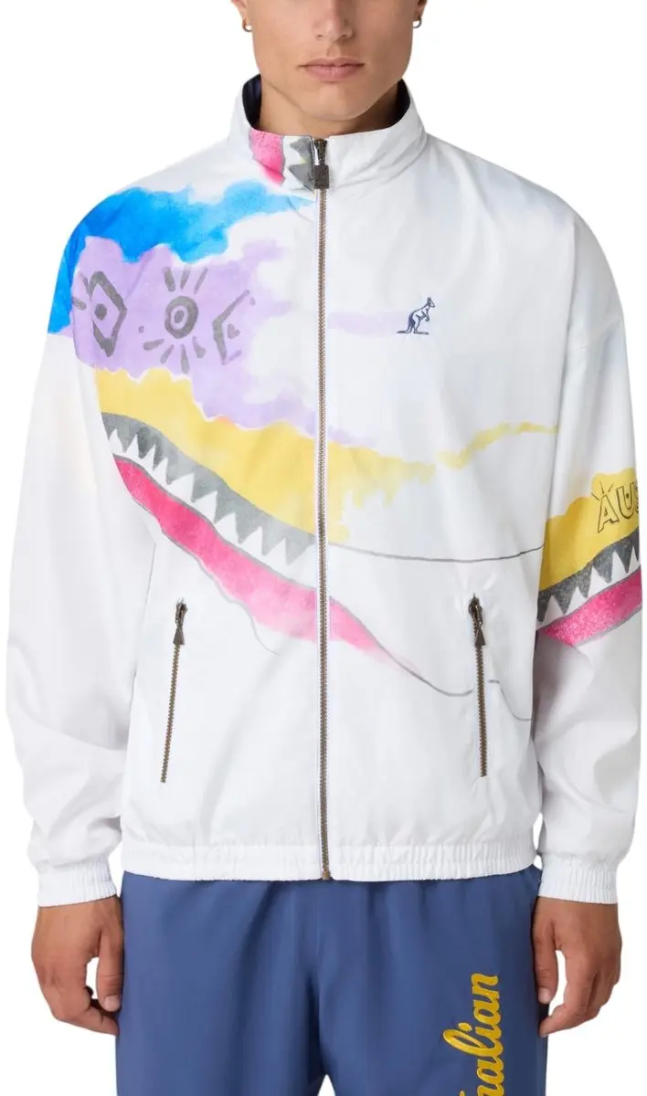 Australian Trainingsjas Giacca Print Smash Wit