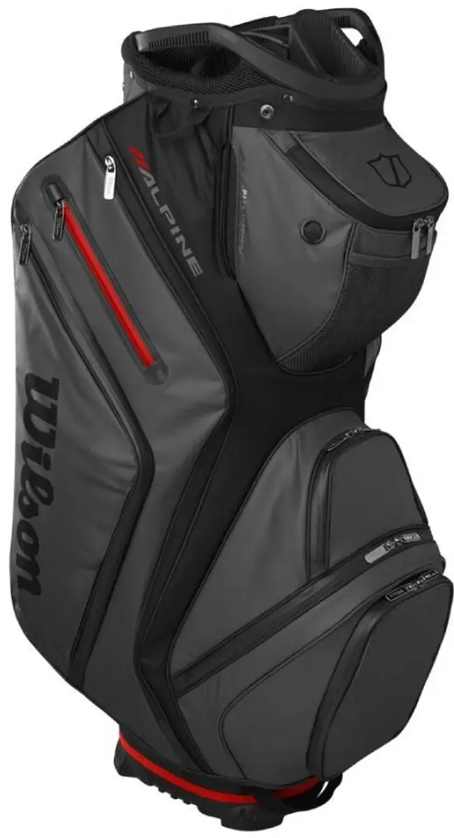 Wilson Alpine Cartbag 2025 - 10 Vakken - Zwart Grijs