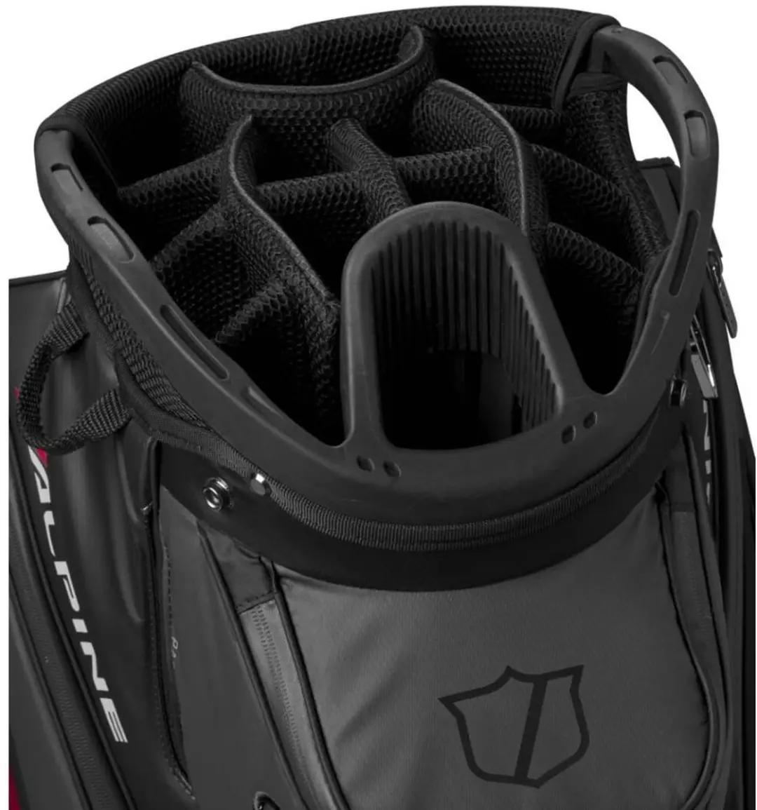 Wilson Alpine Cartbag 2025 - 10 Vakken - Zwart Grijs