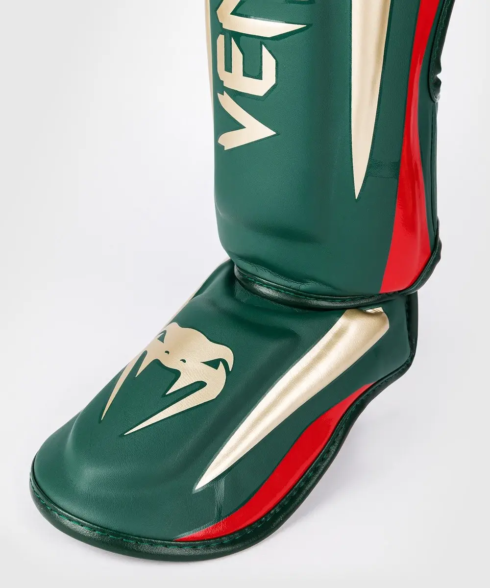 Venum Elite Scheenbeschermers Special Edition XL - Groen Goud
