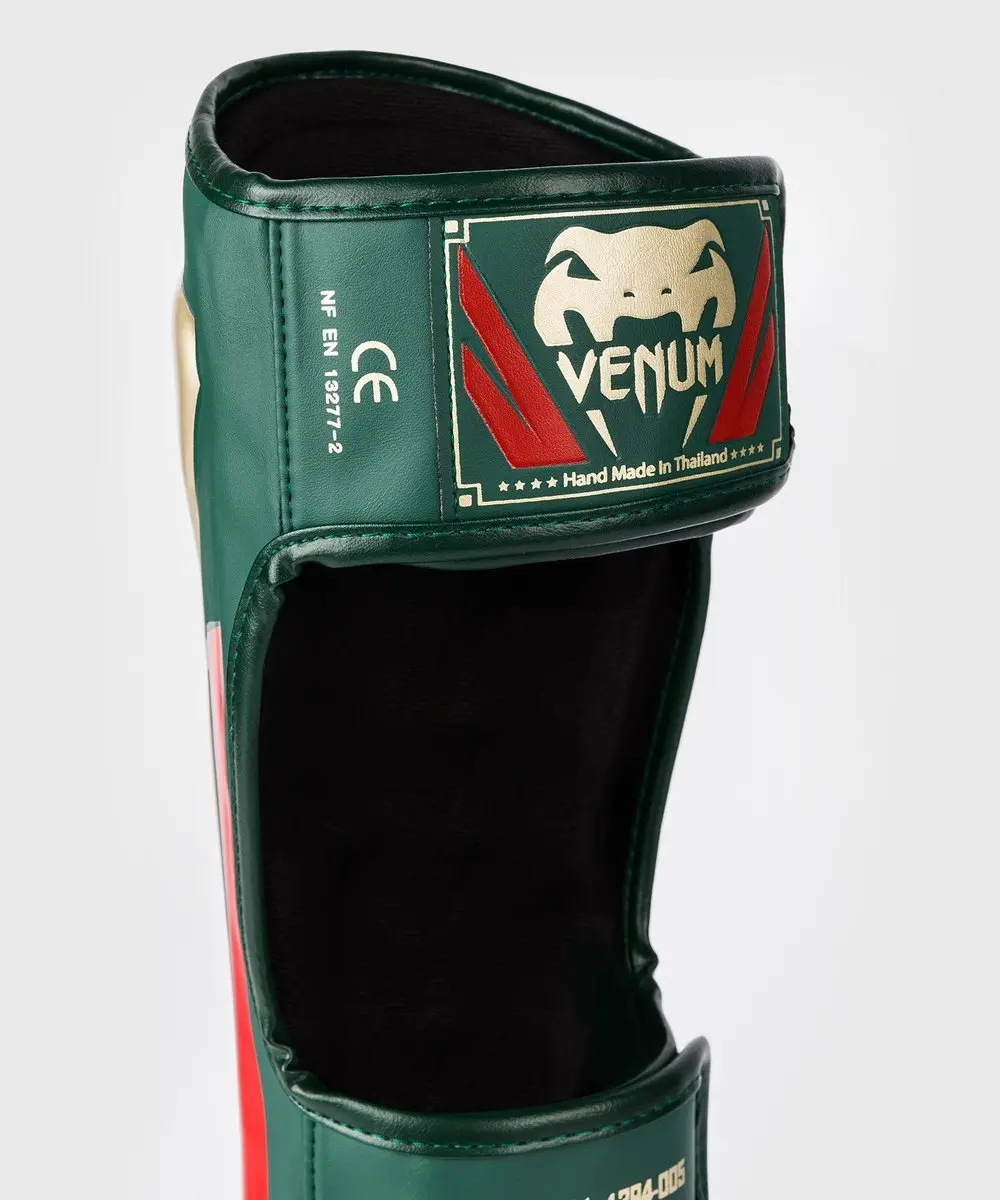 Venum Elite Scheenbeschermers Special Edition XL - Groen Goud