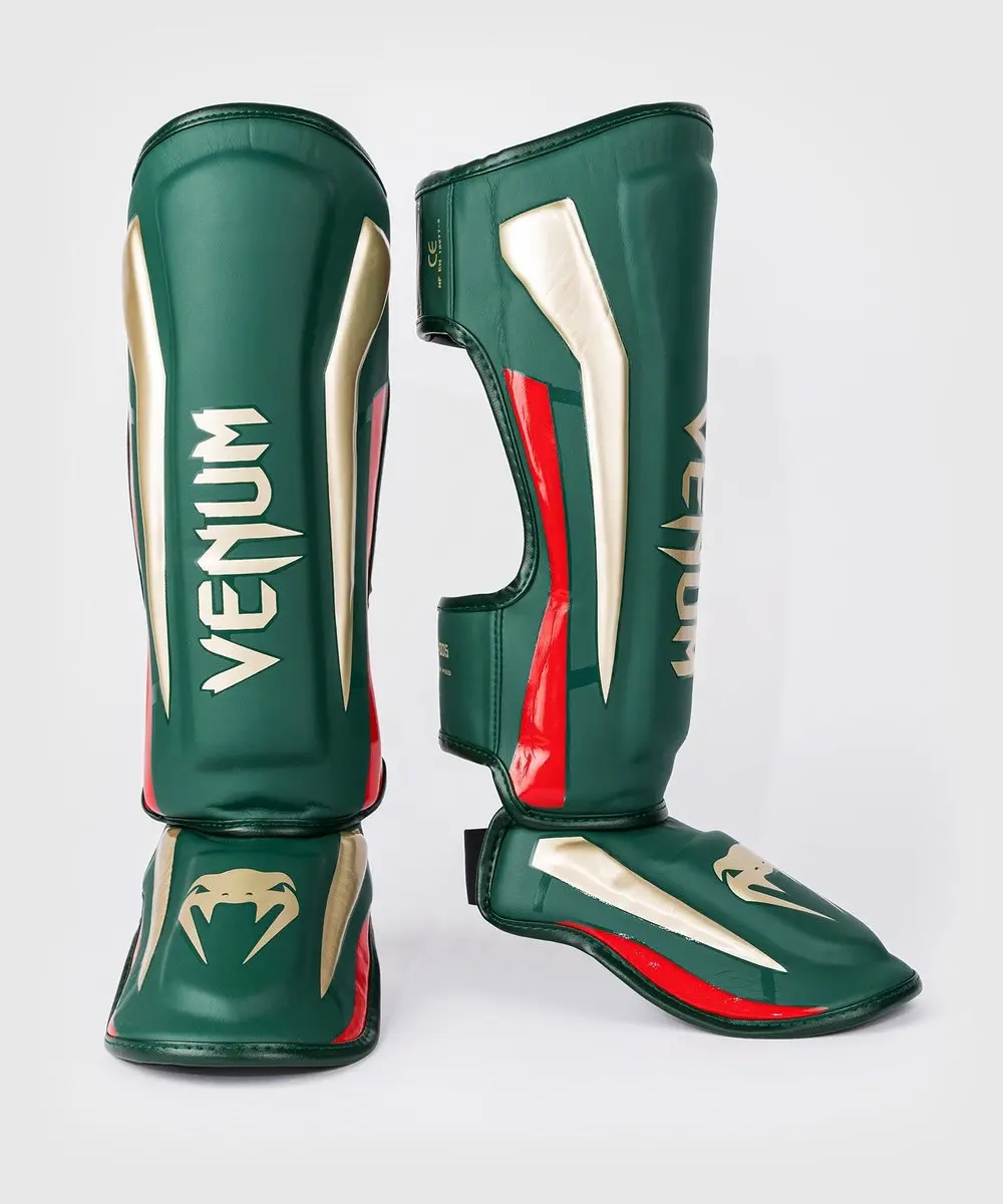 Venum Elite Scheenbeschermers Special Edition XL - Groen Goud