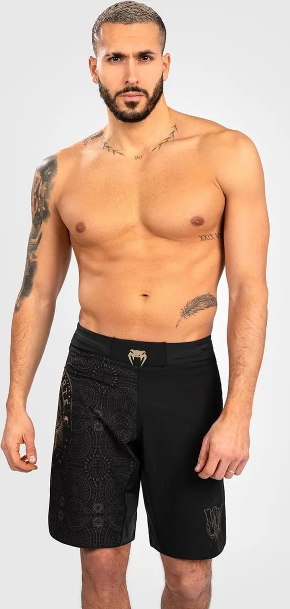 Venum Santa Muerte Fightshort - XS - Zwart/Bruin