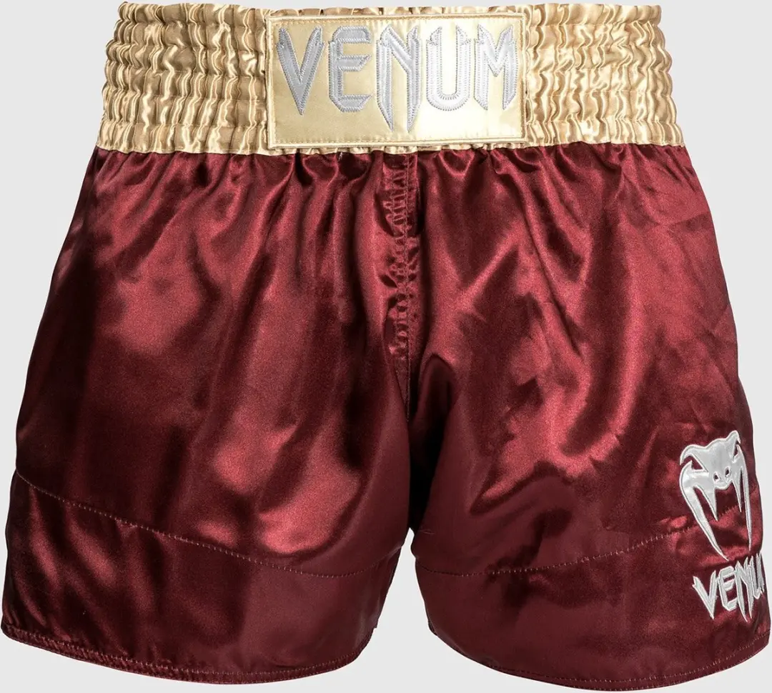 Venum Classic Muay Thai Shorts M - Bordeaux/Goud/Wit