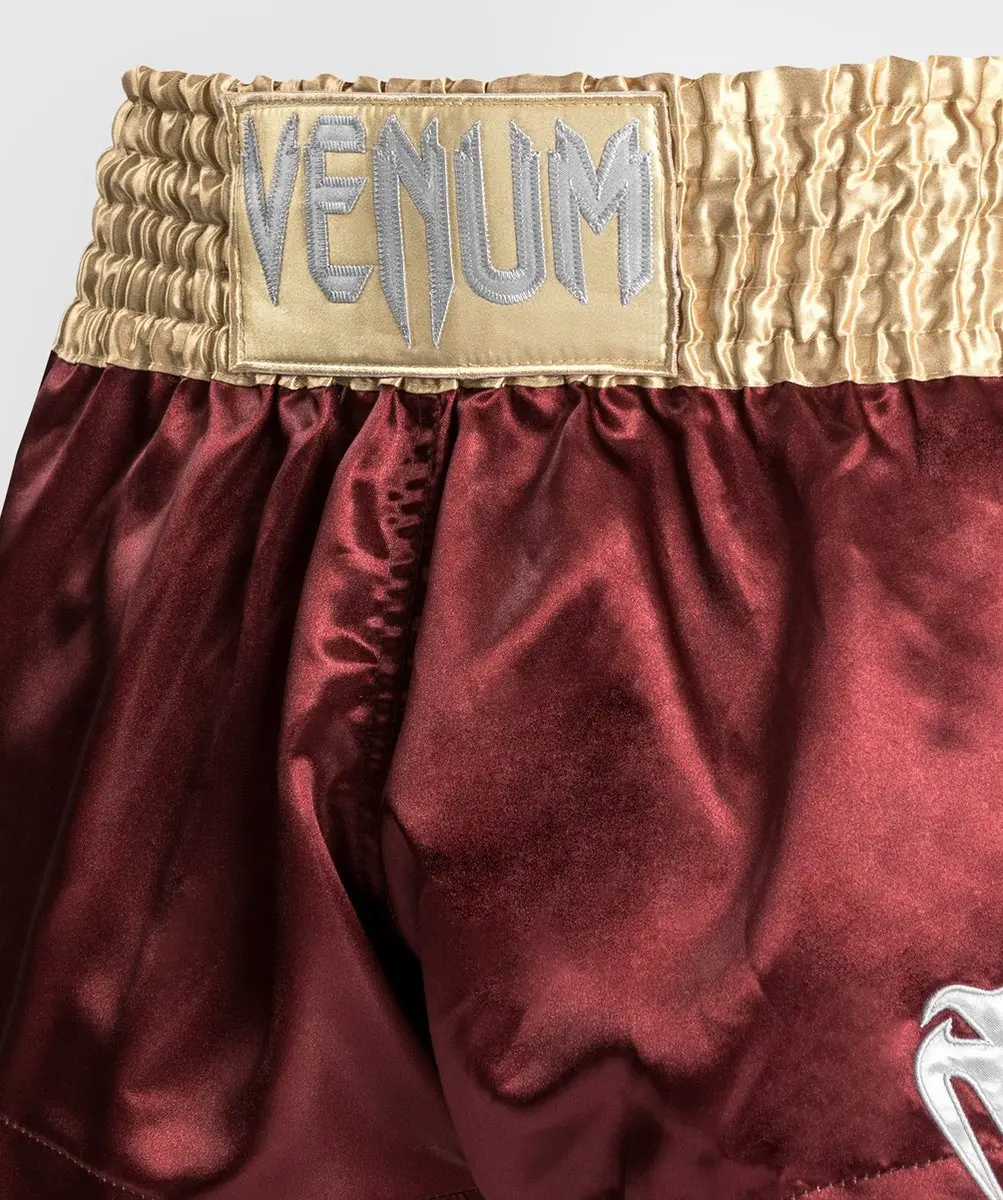 Venum Classic Muay Thai Shorts M - Bordeaux/Goud/Wit