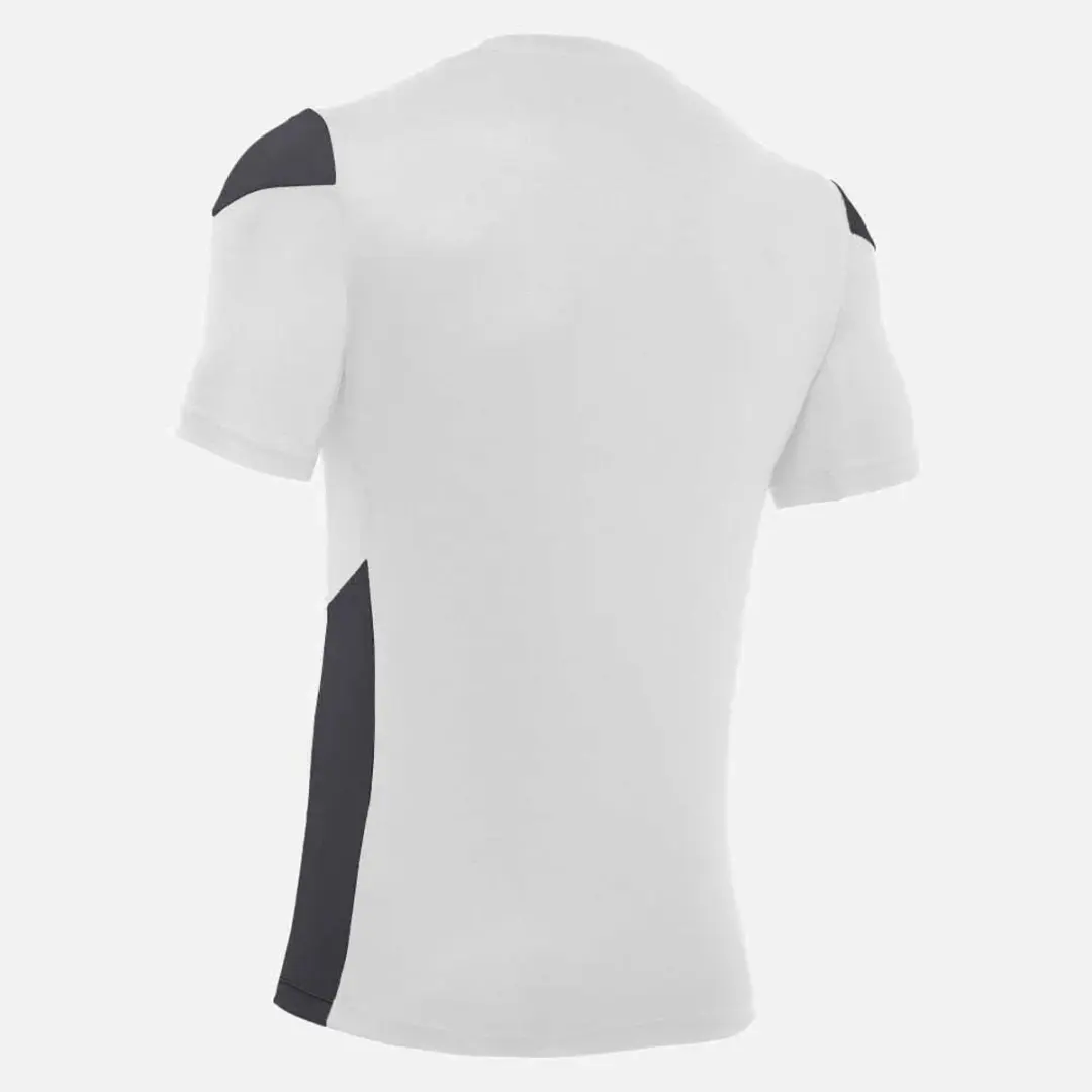 Macron Polis Shirt Korte Mouw Heren M - Wit/Antraciet