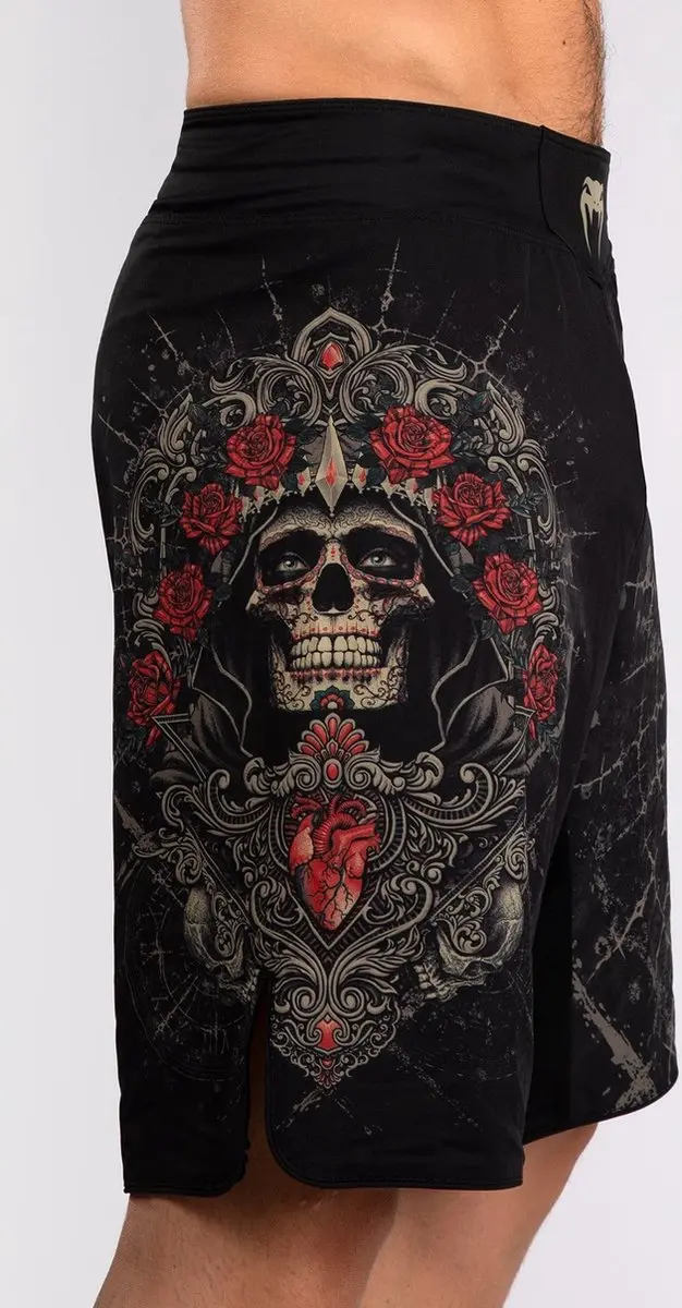 Venum Santa Muerte 5.0 Fight Shorts - S - Diep Zwart/Goud