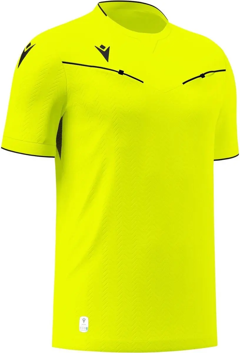 Macron Ponnet Eco Scheidsrechtersshirt Korte Mouw - Fluogeel L