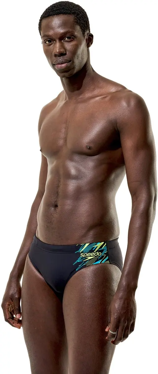 Speedo Medley Logo 7cm Brief Heren - M - Zwart/Groen
