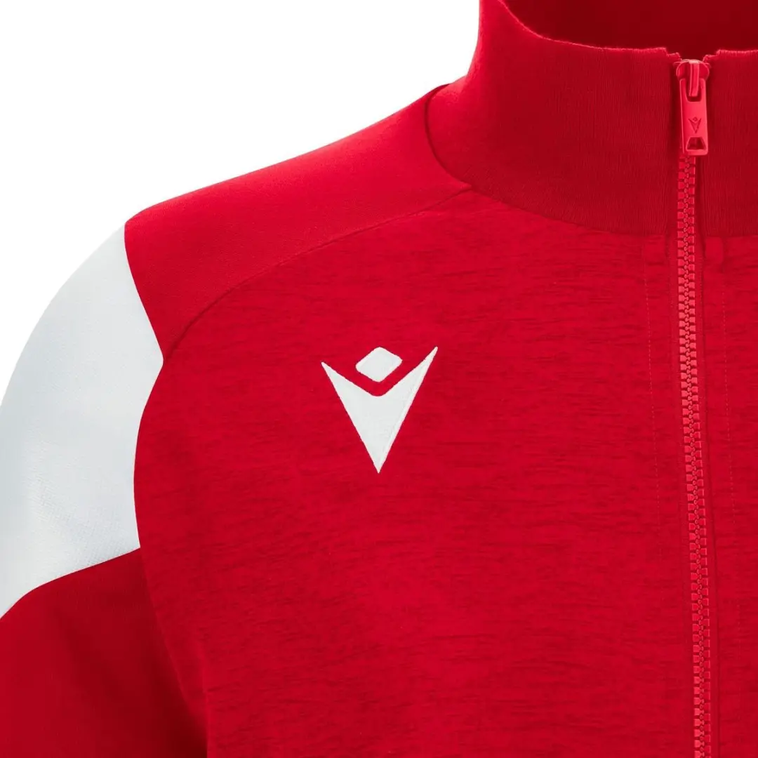 Macron Prometheus Top Full Zip Kinderen - Rood/Wit - Maat 11-12Y