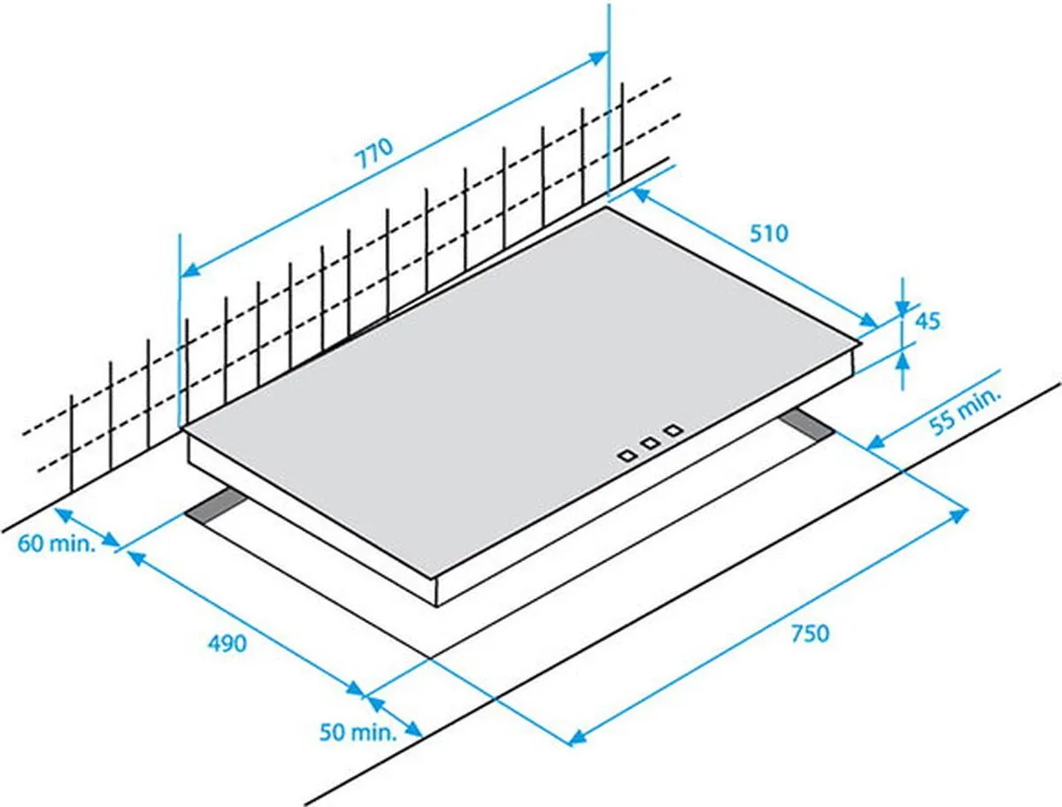 Beko HIC84401 Keramische Kookplaat 80cm - 4 Zones - Zwart