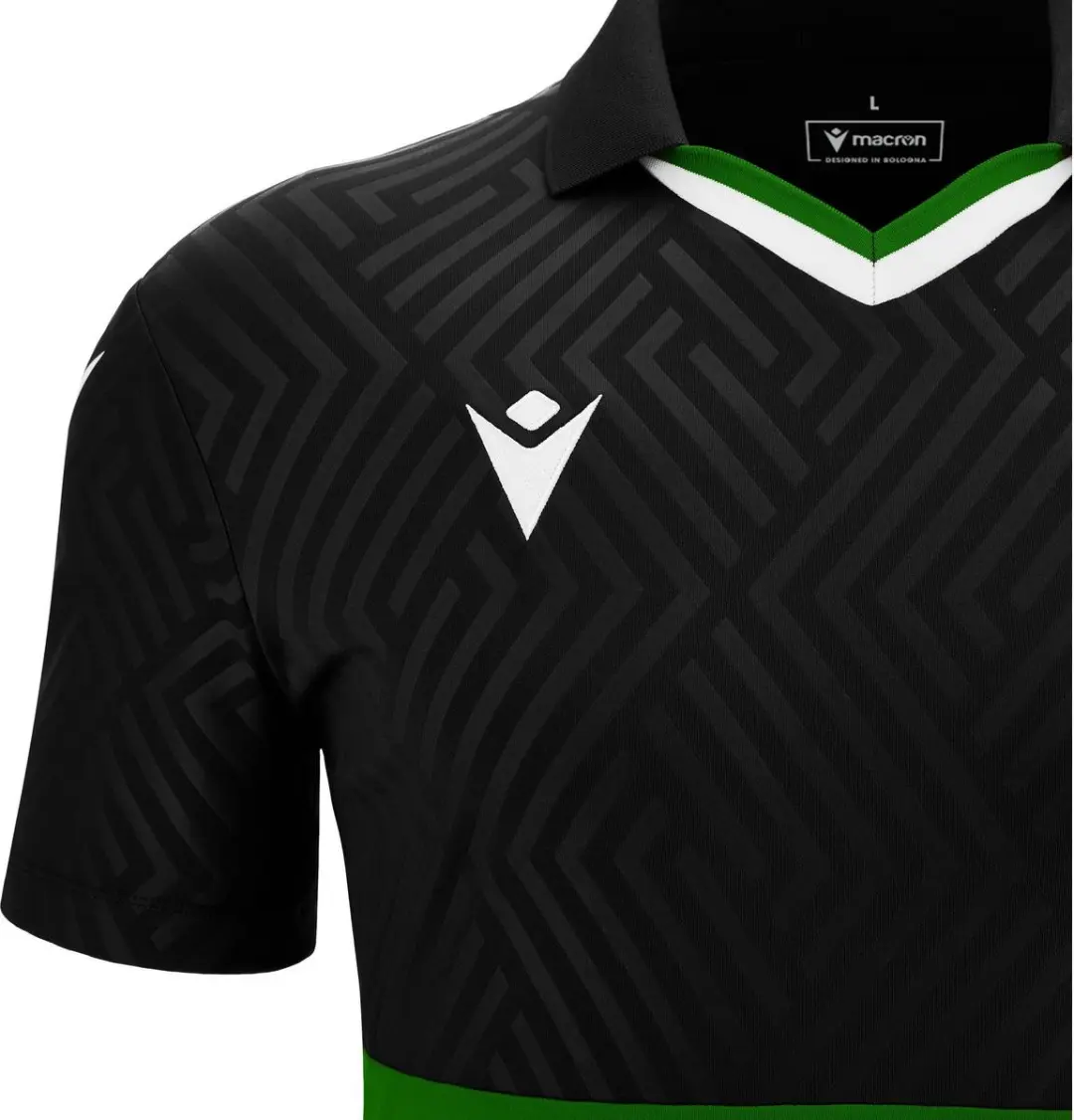 Macron Charon Eco Shirt Korte Mouw - XXL - Zwart/Groen/Wit - afbeelding 6 van 6