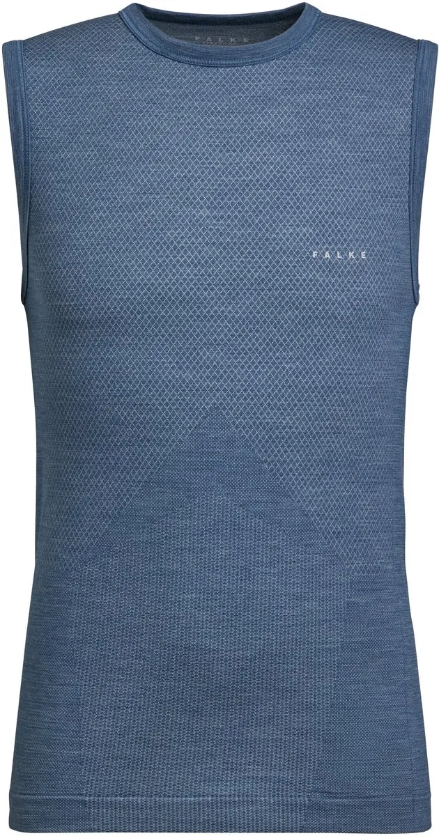 Falke Wool-Tech Light Mouwloos Shirt Heren - M - Blauw