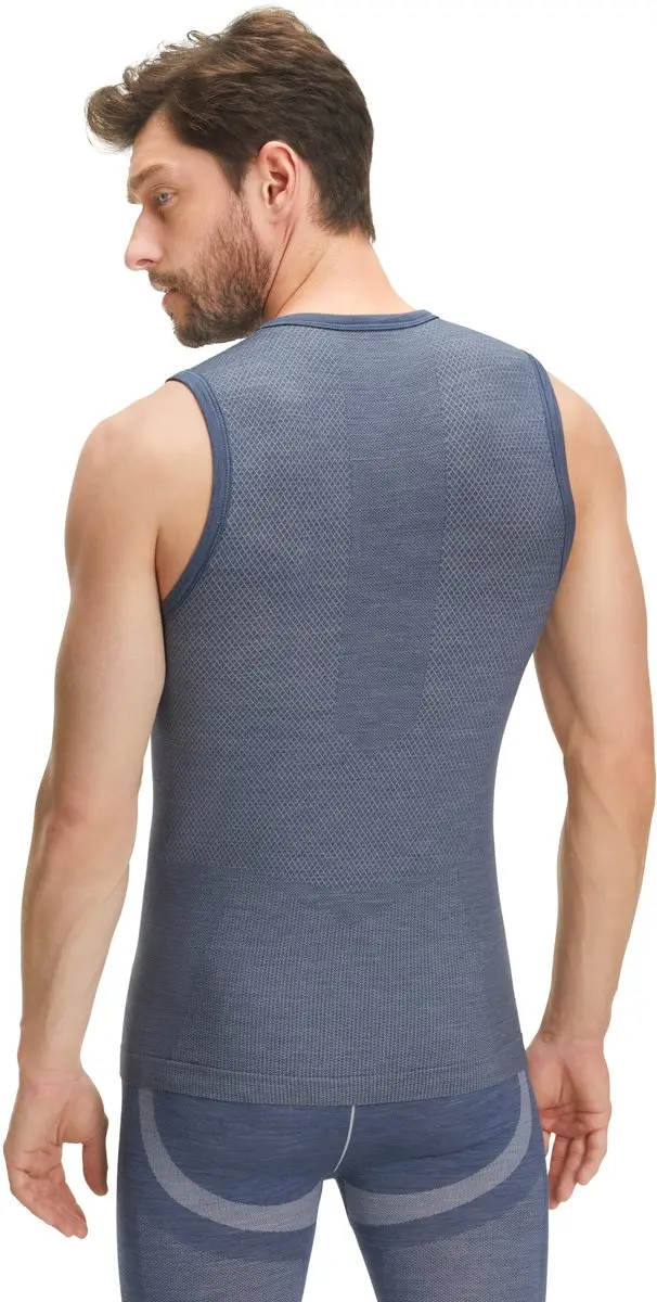 Falke Wool-Tech Light Mouwloos Shirt Heren - M - Blauw