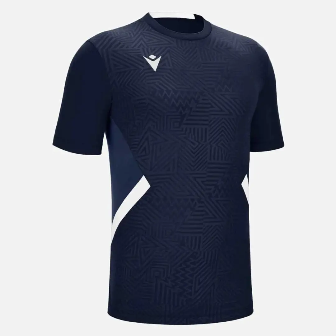 Macron Shedir Shirt Heren Korte Mouw - Marine/Wit XL
