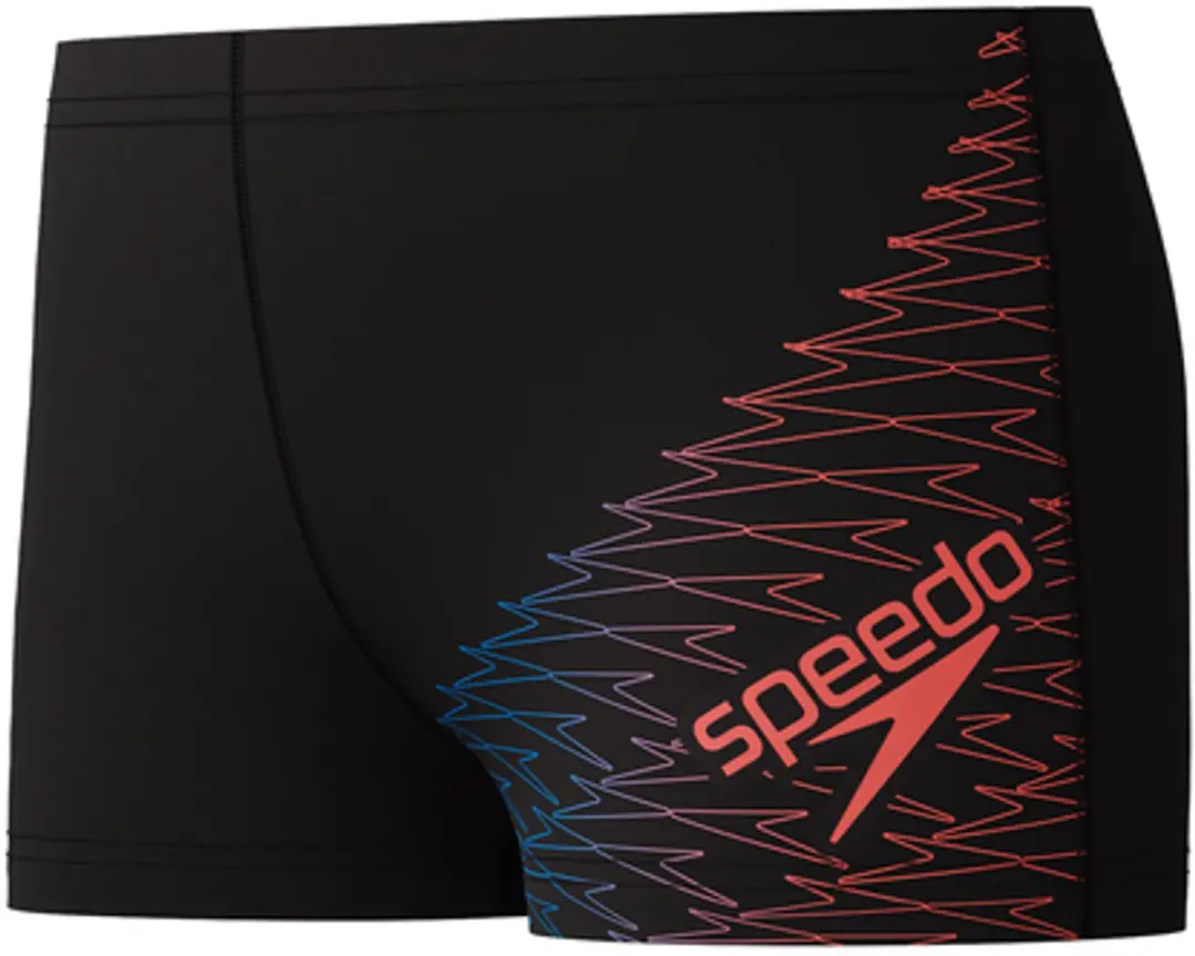 Speedo Medley Logo Aquashort Jongens Sportzwembroek 140 - Zwart/Rood - afbeelding 3 van 6